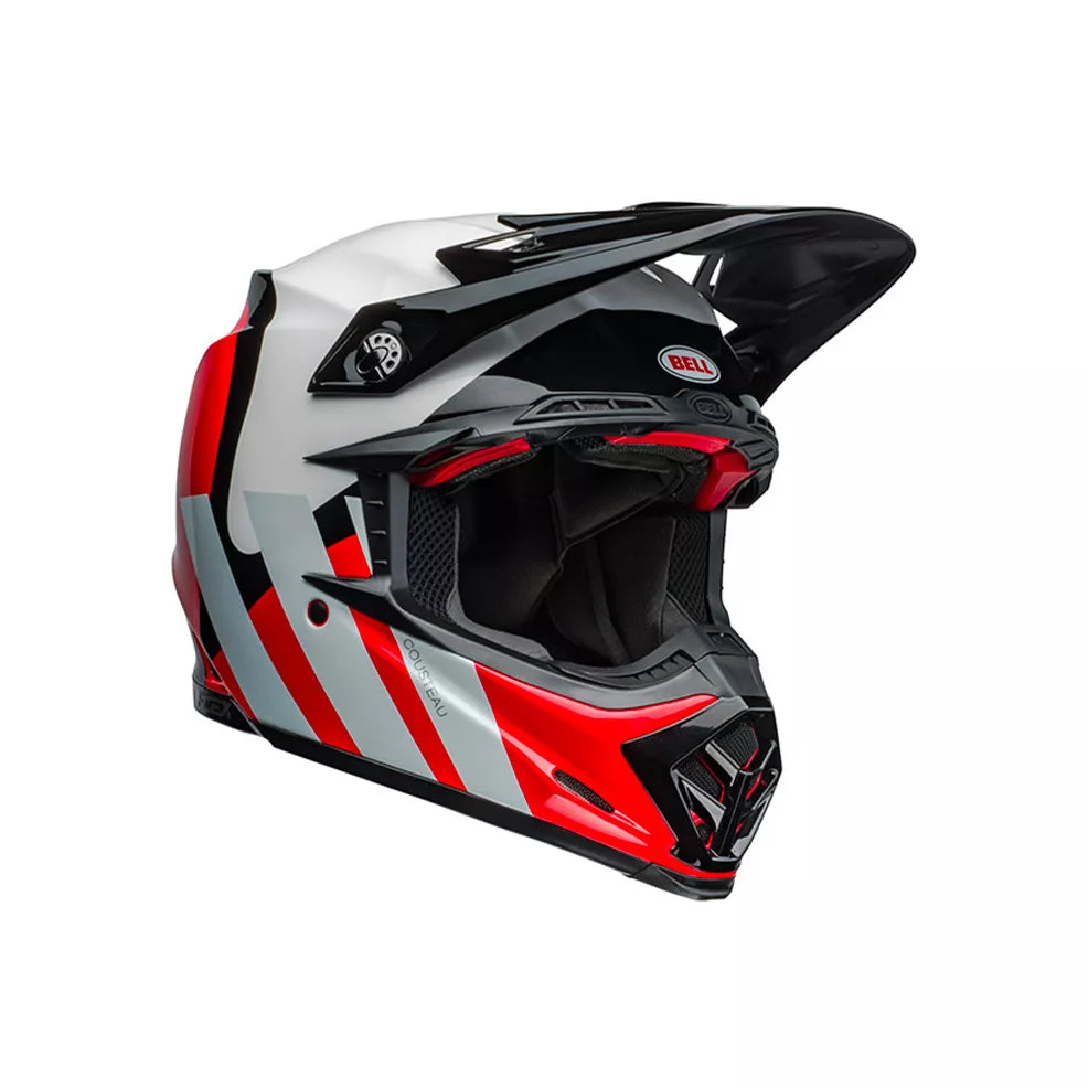 Casco Bell 9s-Flex HELLO COUSTEAU STRIPES BIANCO/ROSSO