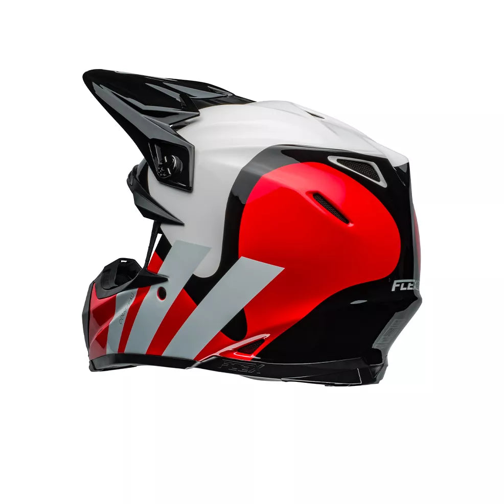 Casco Bell 9s-Flex HELLO COUSTEAU STRIPES BIANCO/ROSSO