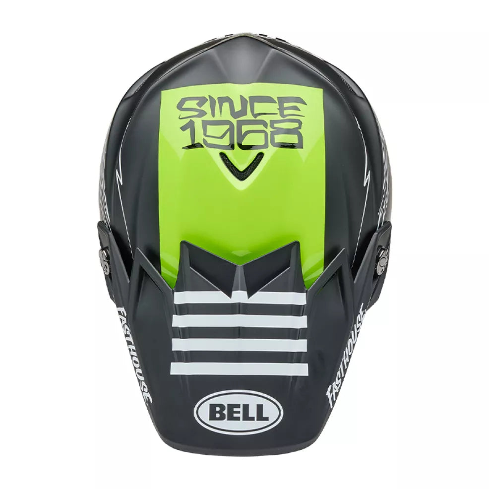Casco Bell 9s-Flex FASTHOUSE SMOKE BOMB NERO/HIVIZ YELLOW