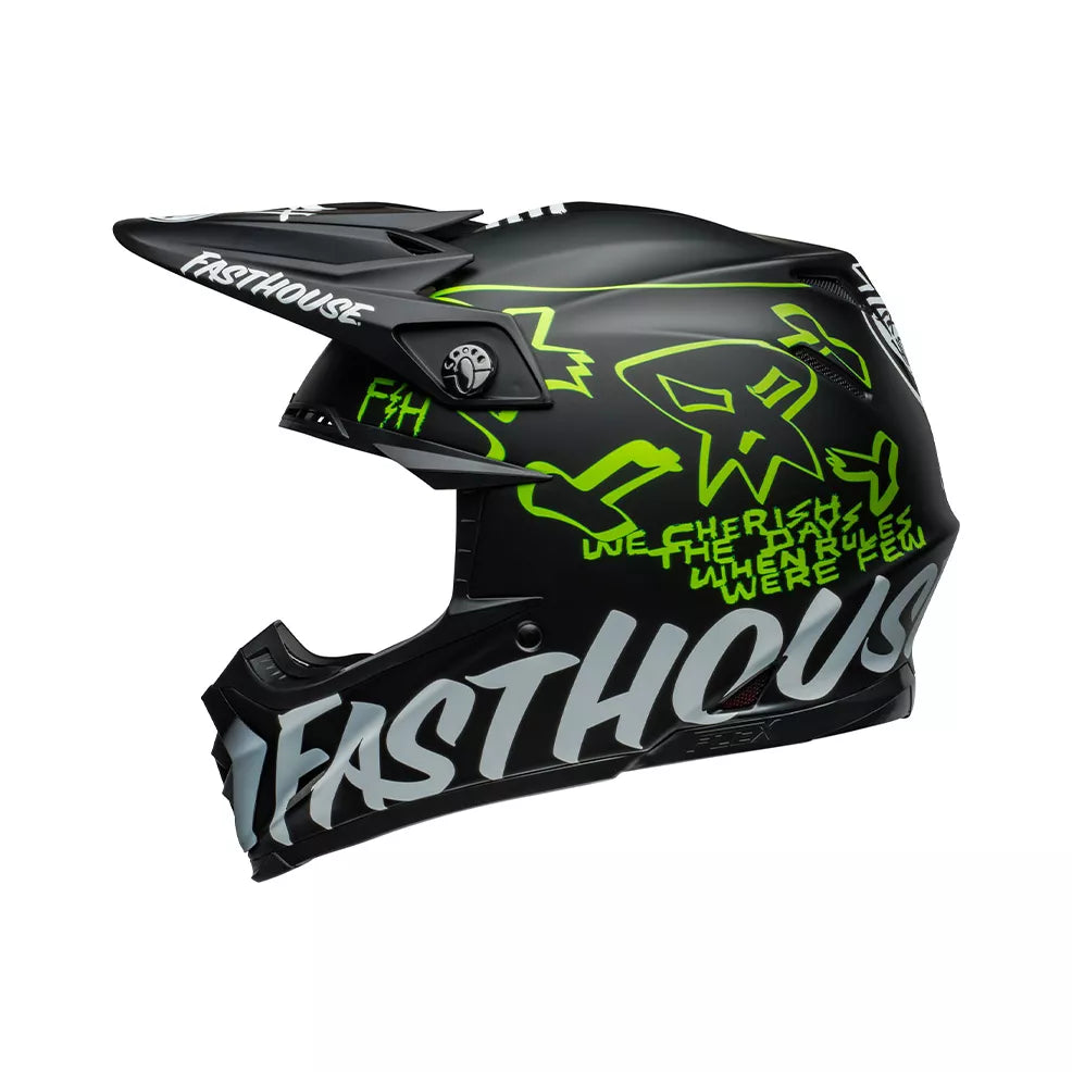 Casco Bell 9s-Flex FASTHOUSE MC CORE NERO/GIALLO OPACO