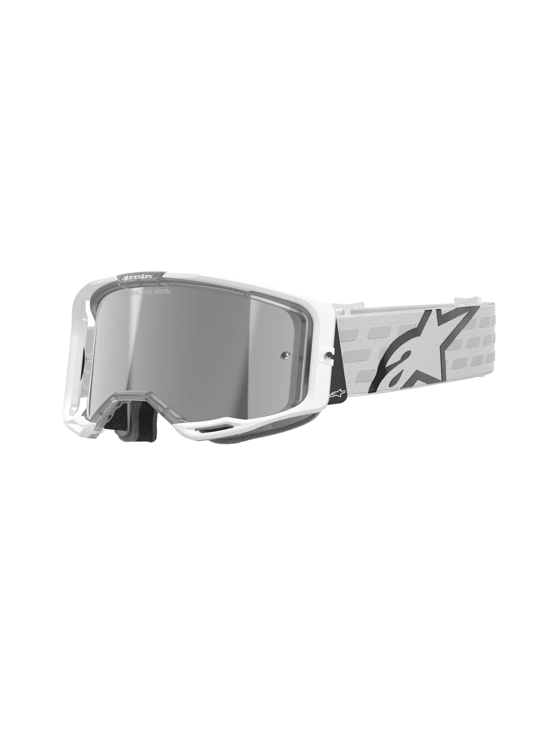 Maschera Alpinestars Vision 8 Corp Bianca Mirror Silver