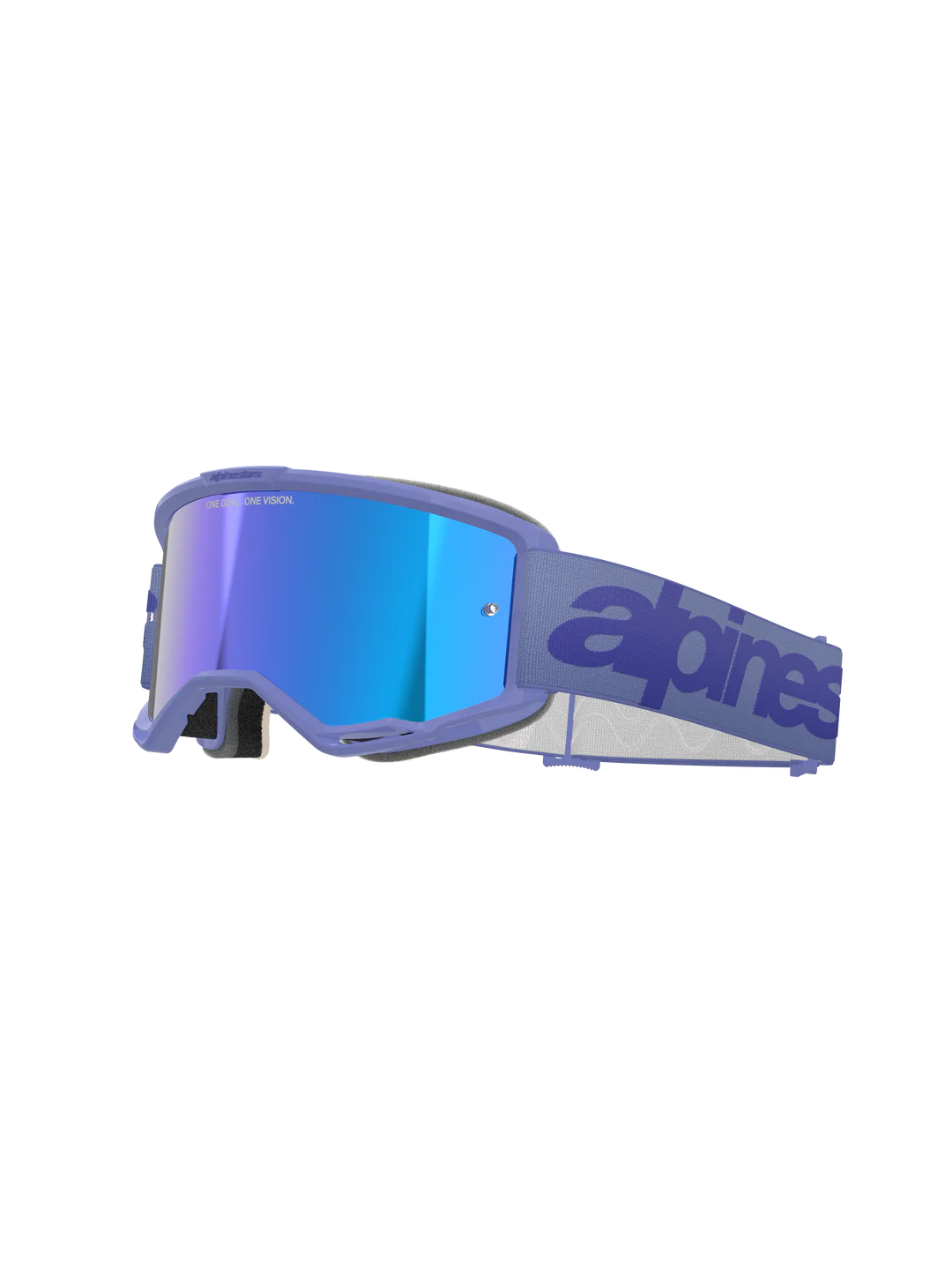 Maschera Alpinestars Vision 5 Wordmark Viola Mirror Blu