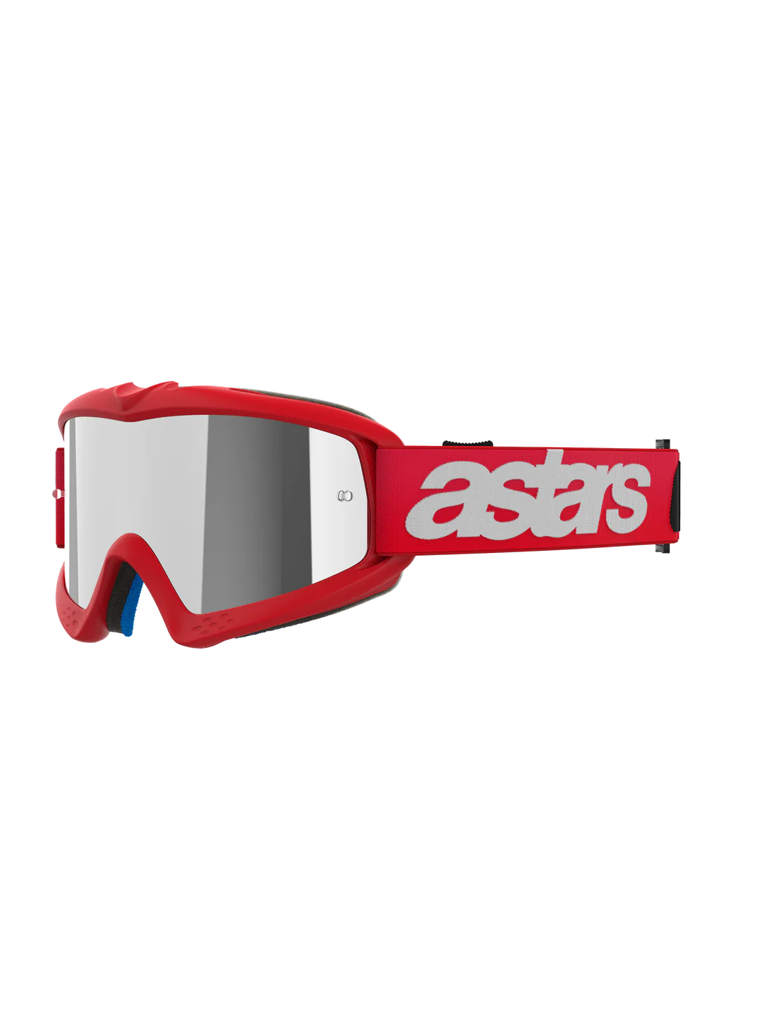 Maschera Alpinestars Bambini Vision Rosso Mirror Silver