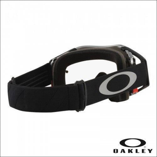 Maschera Oakely Airbrake MX Tuff Blocks Trasparente Nero