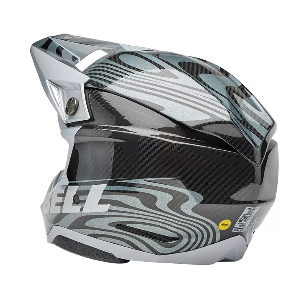 Casco Bell Moto-10 Spherical 2025 Argento Grigio