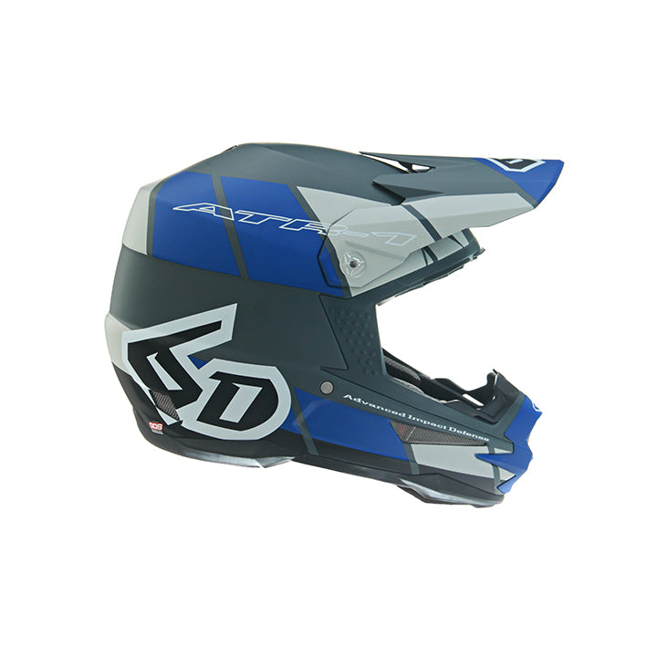 Casco 6D ATR-1 Blu Grigio Nero Opaco