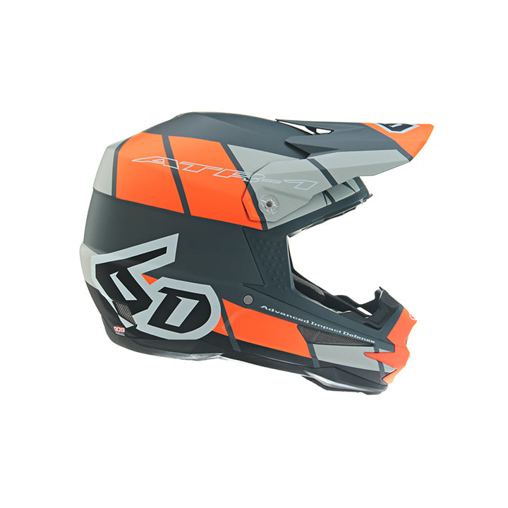 Casco 6D ATR-1 Arancione Grigio Nero Opaco