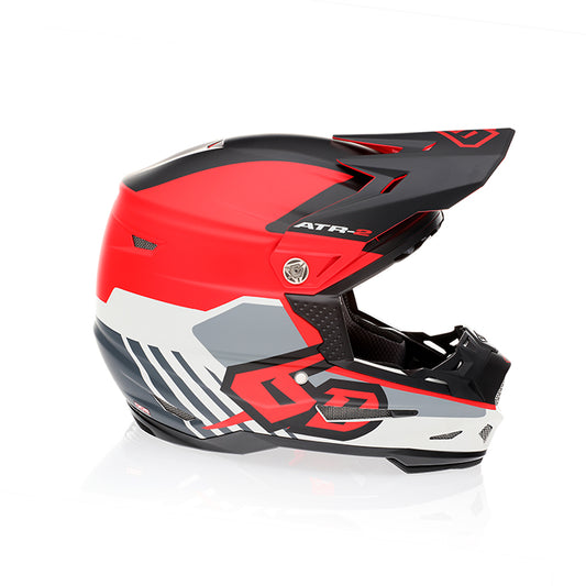 Casco 6D ATR-2 Target Rosso Opaco