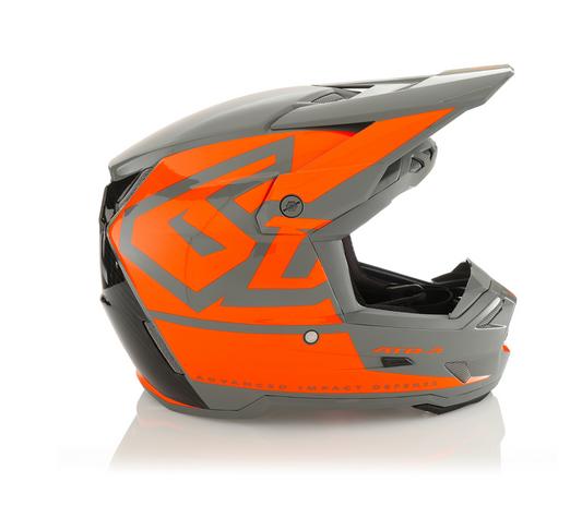Casco 6D ATR-3 HEX Arancione Neon Lucido