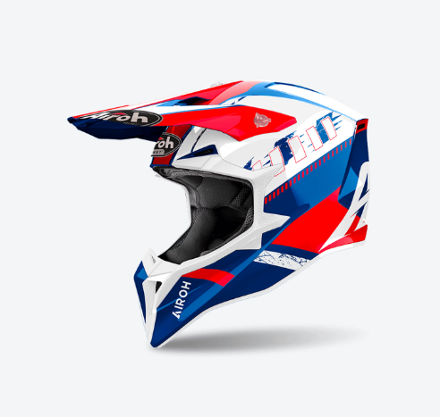 Casco Airoh WRAAAP FEEL Blu e Rosso