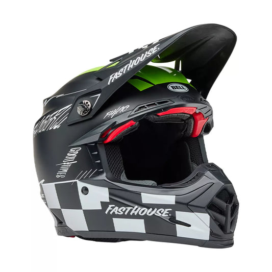 Casco Bell 9s-Flex FASTHOUSE SMOKE BOMB NERO/HIVIZ YELLOW