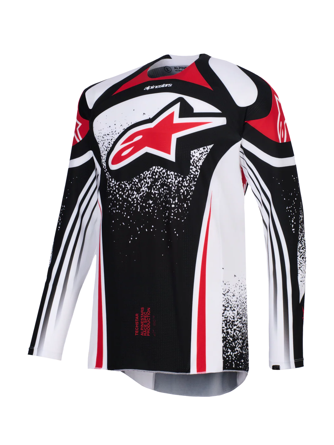 Maglia Alpinestars Techstar Nomur Nero, Rosso, Bianco