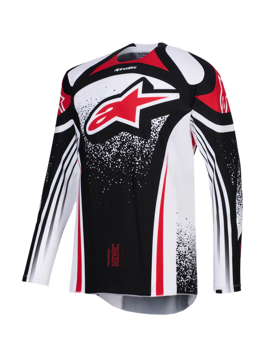 Maglia Alpinestars Techstar Nomur Nero, Rosso, Bianco