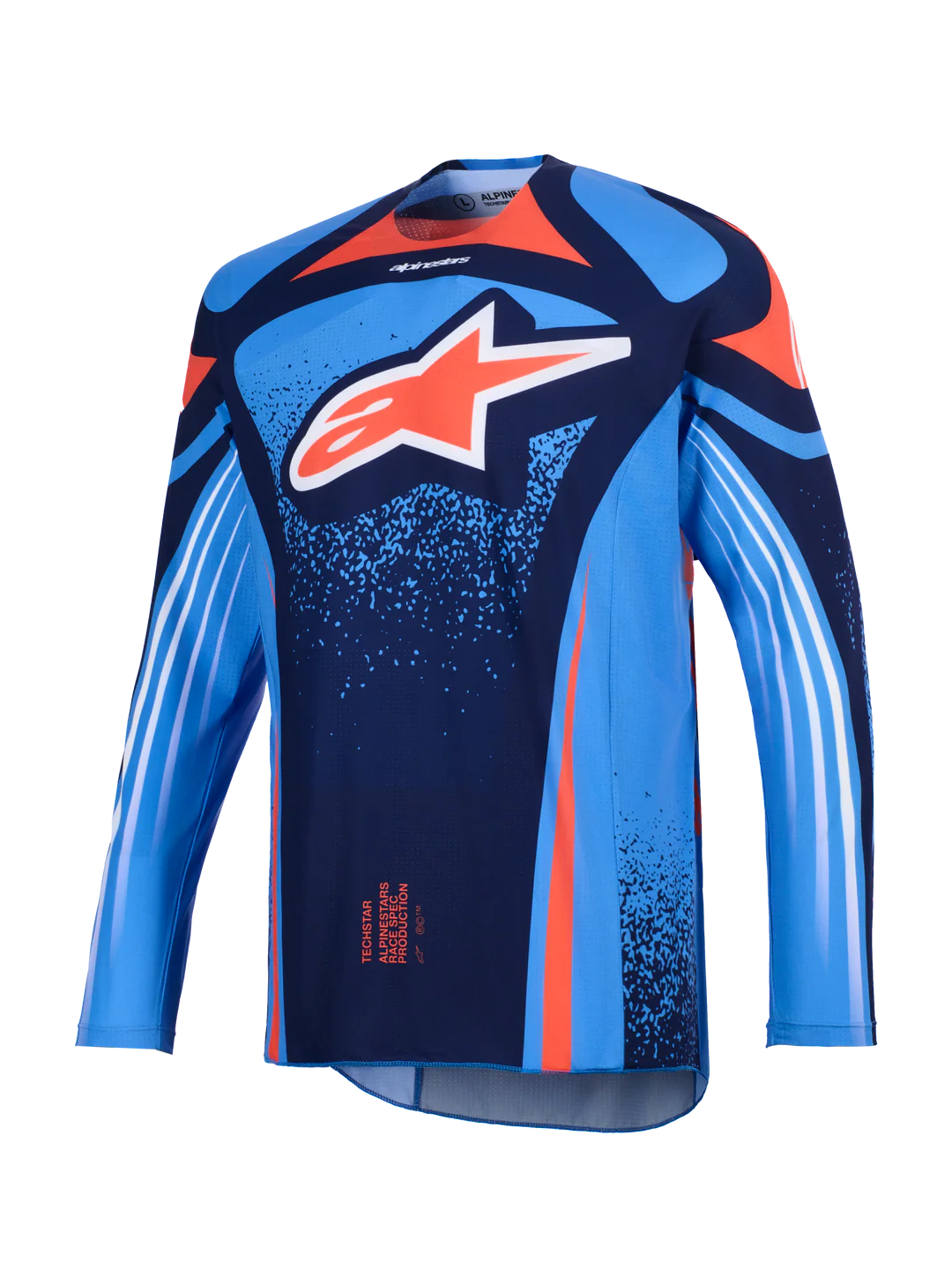 Maglia Alpinestars Techstar Nomur Blu, Arancione, Blu marino