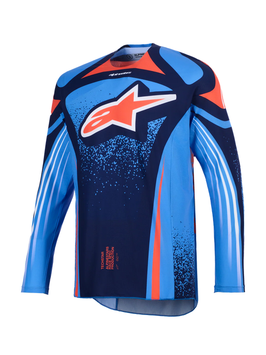 Maglia Alpinestars Techstar Nomur Blu, Arancione, Blu marino