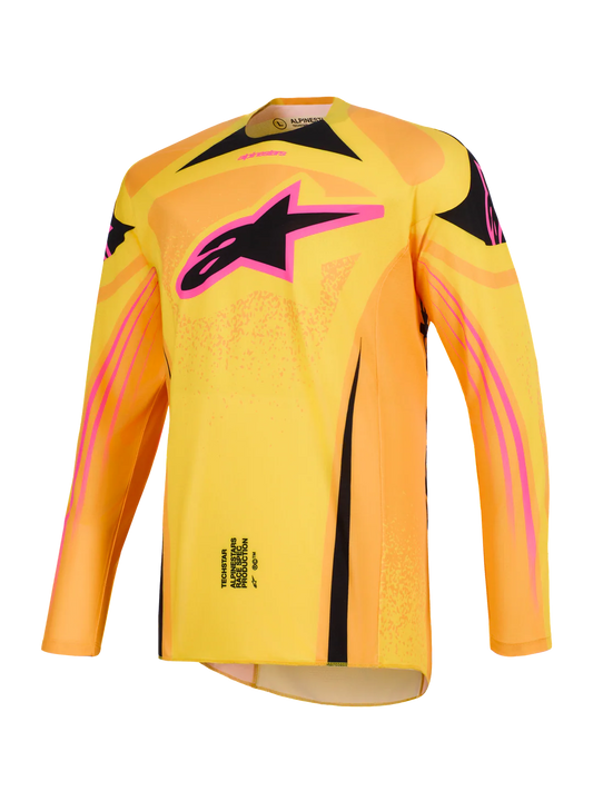 Maglia Alpinestars Techstar Nomur Rosa, Giallo, Arancione