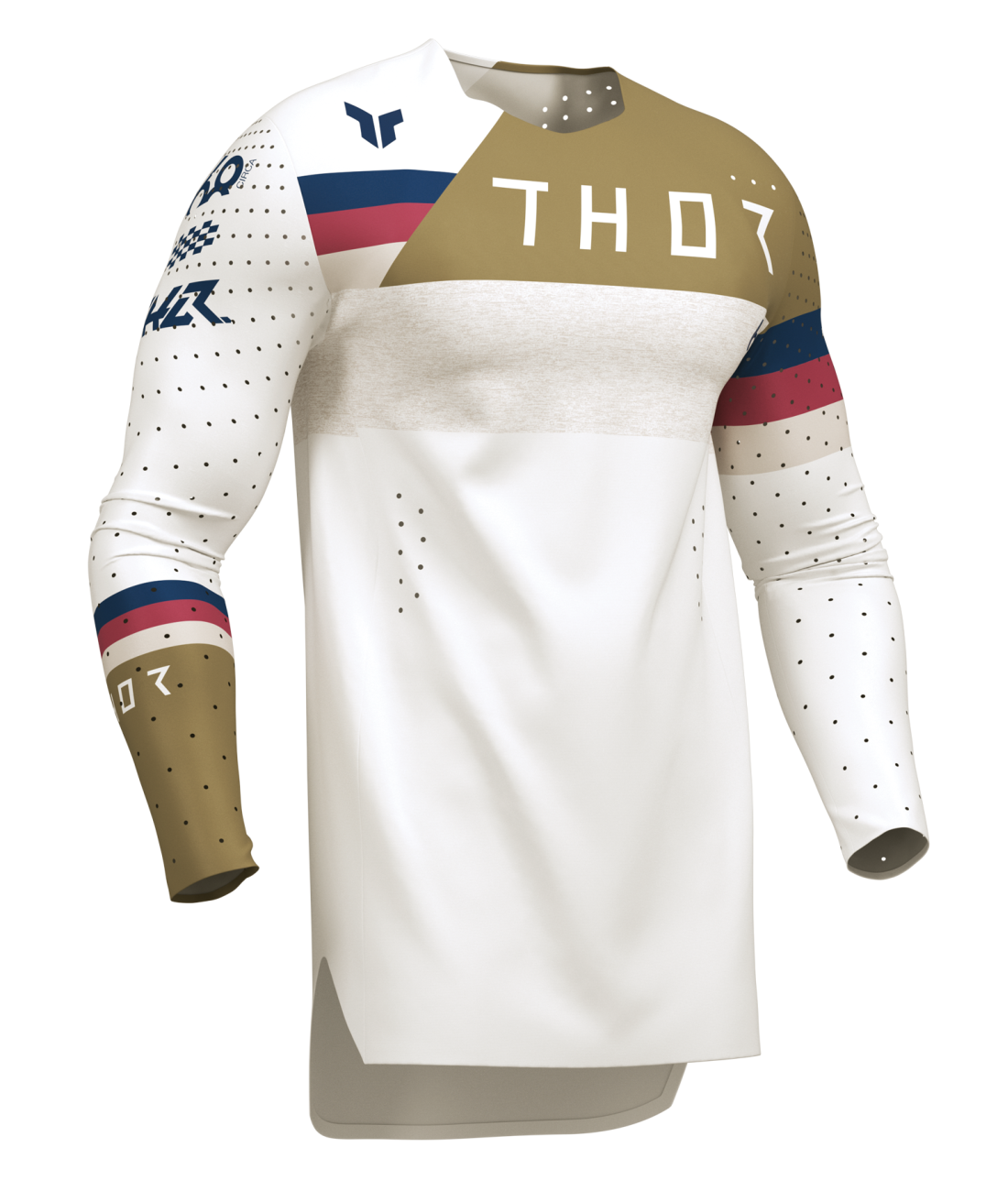 Maglia Jersey Sportmode League Bianco e Marrone chiaro