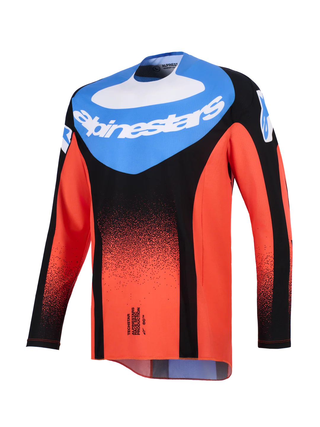Maglia Alpinestars Techstar Knif Nero, Blu, Arancione