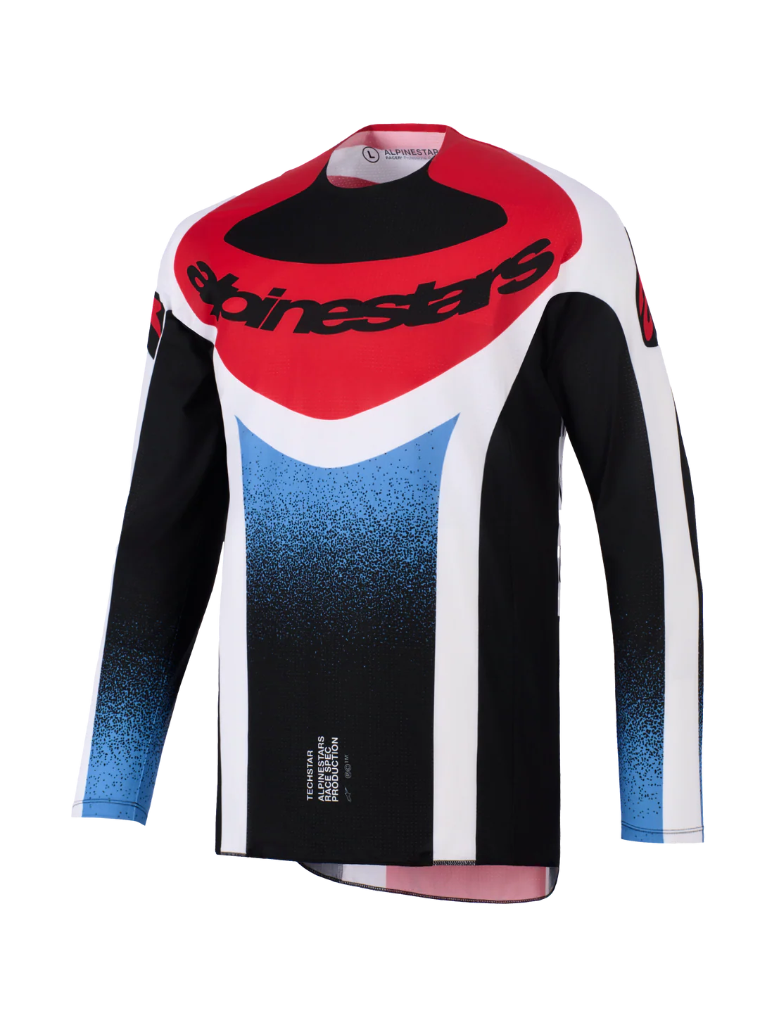 Maglia Alpinestars Techstar Knif Nero, Rosso, Bianco
