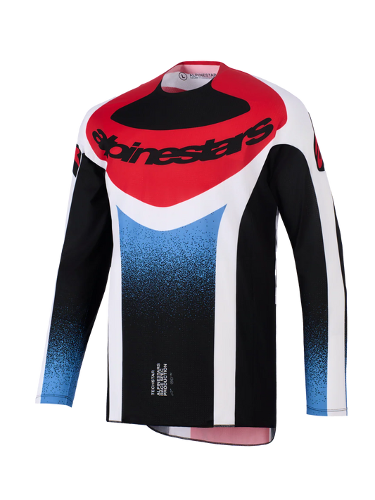 Maglia Alpinestars Techstar Knif Nero, Rosso, Bianco