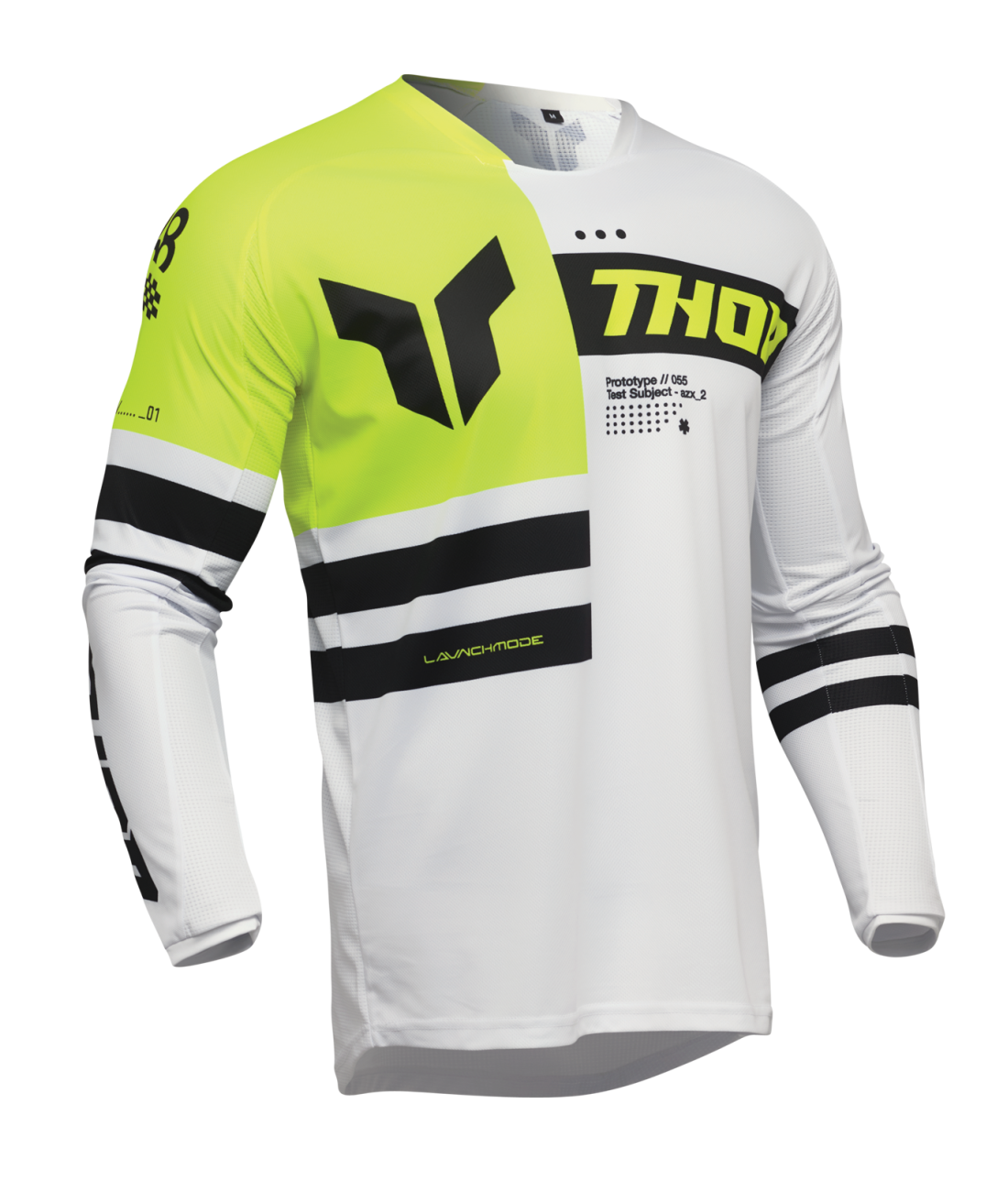 Maglia Thor Dozer Launchmode bianco e fluo