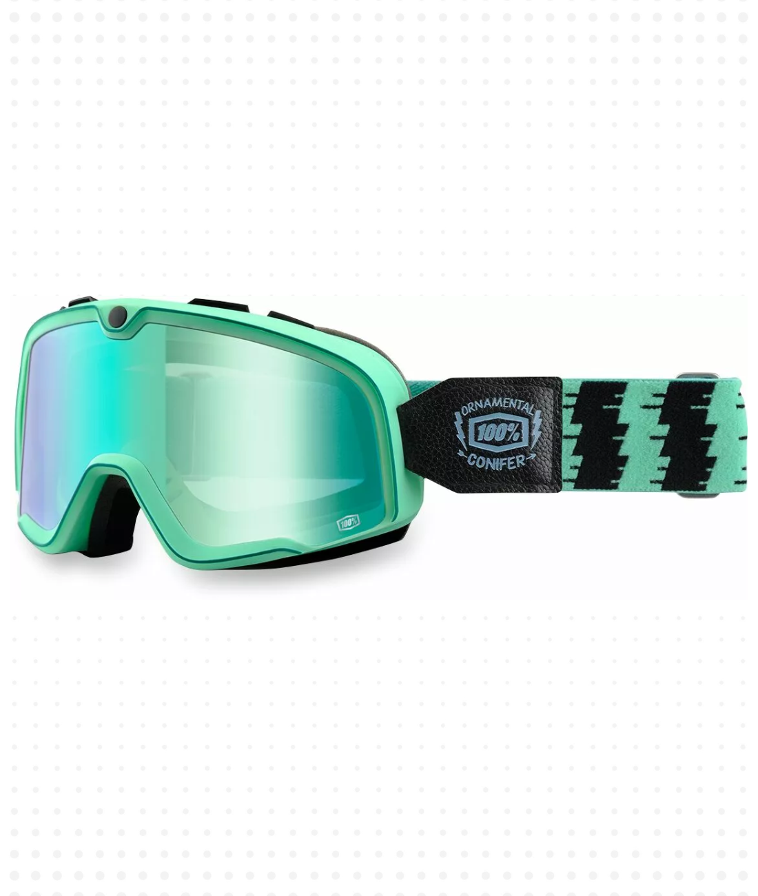 Maschera 100% Barstow Classic Verde Mirror Verde