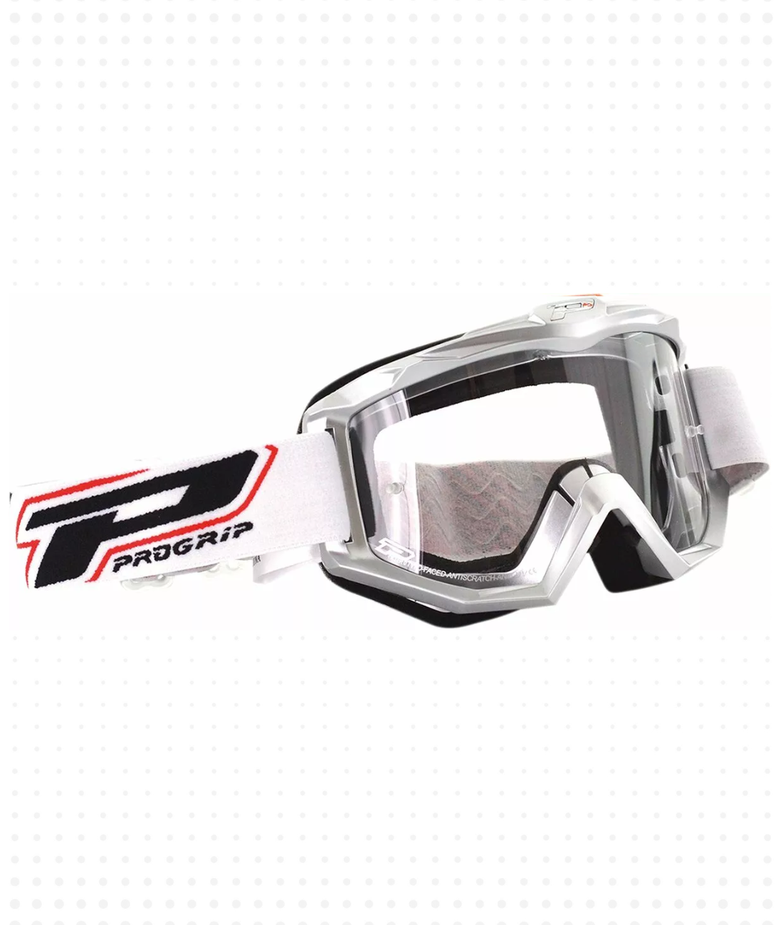 Maschera Pro Grip Raceline 3201 Atzaki Silver