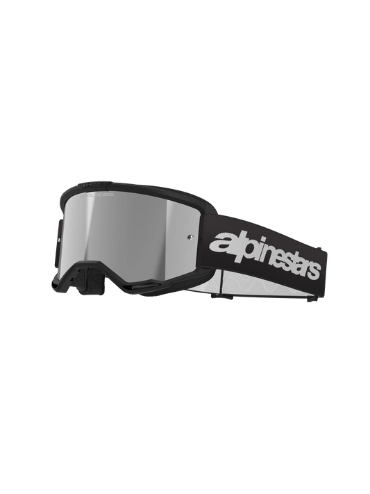 Maschera Alpinestars Vision 3 Wordmark Nera Mirror Silver