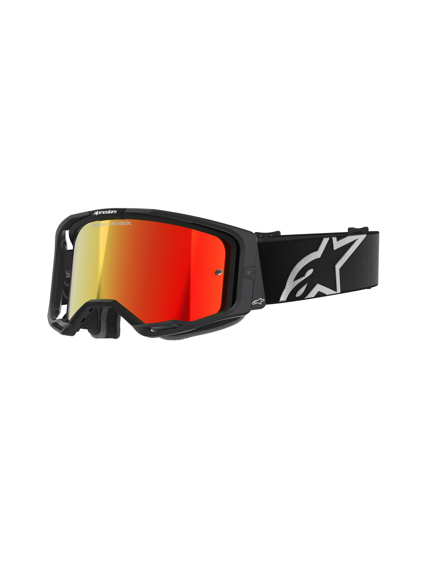 Maschera Alpinestars  Vision 8 Corp Nera Mirror Rosso