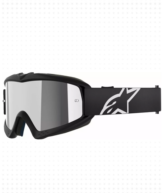 Maschera Alpinestars Bambini Vision Corp Nera Mirror Silver