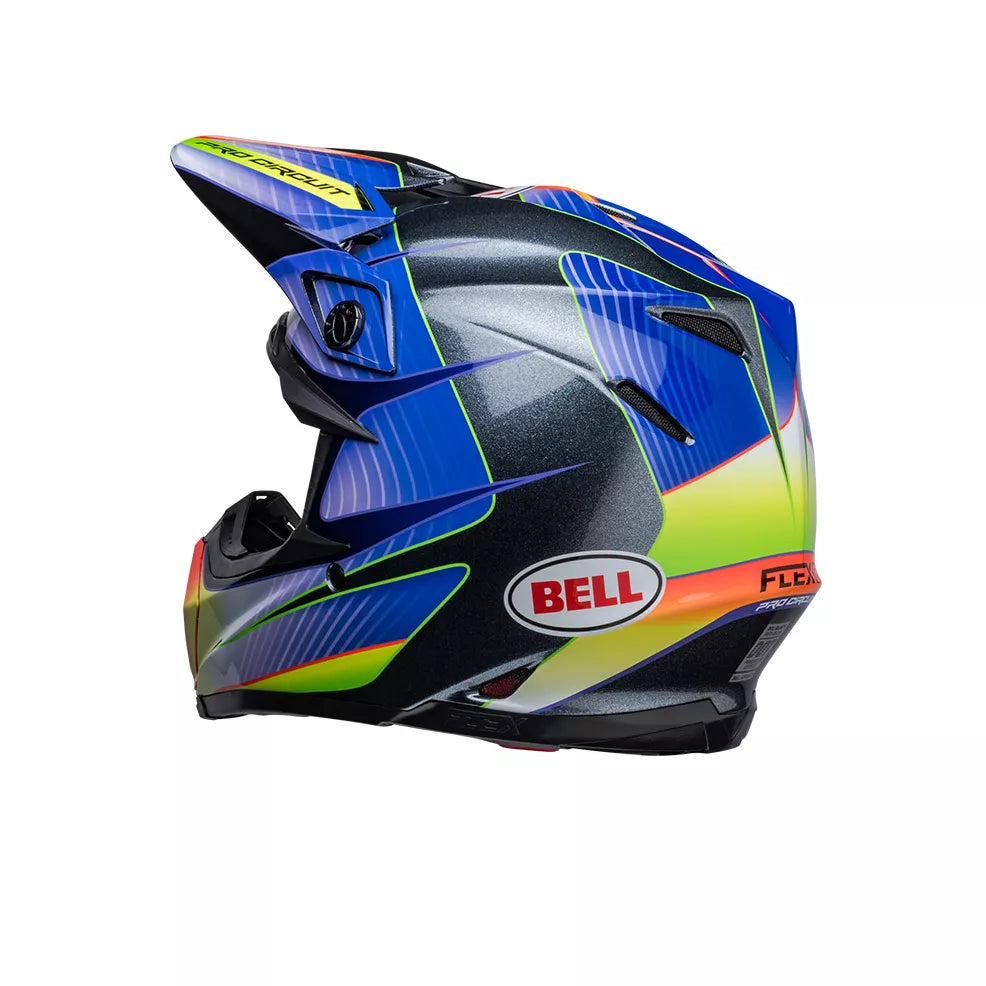 Casco Bell 9s-Flex PRO CIRCUIT METALLIC FLAKE ARGENTO