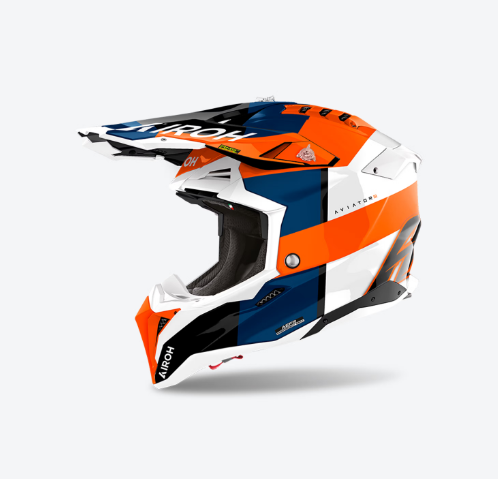 Casco Airoh AVIATOR 3 MONARCH Arancione/Bianco