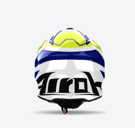 Casco Airoh AVIATOR ACE 2 GROUND Blu/Giallo Lucido
