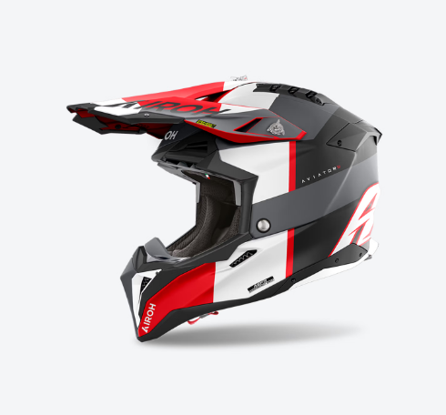 Casco Airoh AVIATOR 3 MONARCH Rosso/Grigio