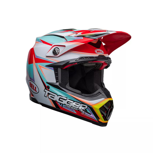 Casco Bell 9s-Flex TAGGER EDGE BIANCO/AQUA