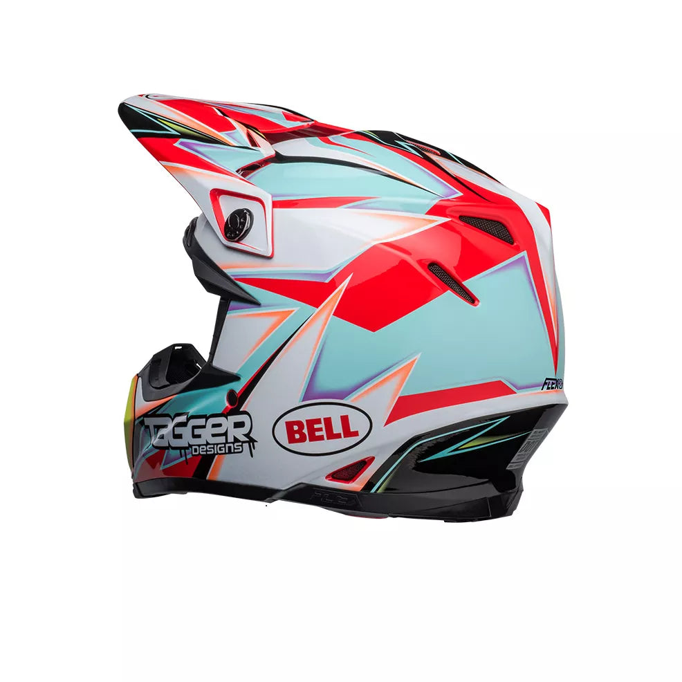 Casco Bell 9s-Flex TAGGER EDGE BIANCO/AQUA