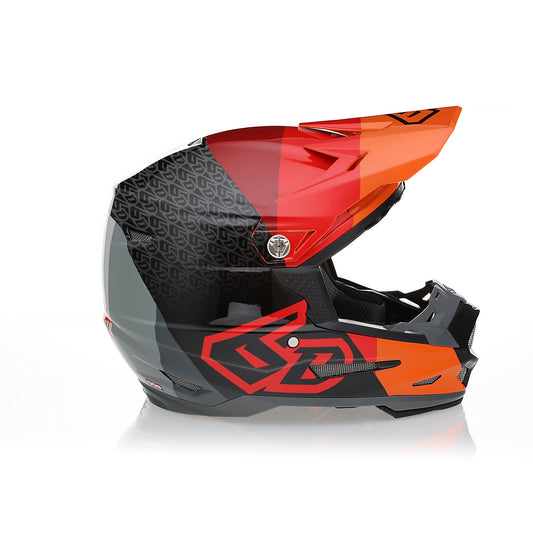 Casco 6D ATR-2 Range Rosso Arancione Nero