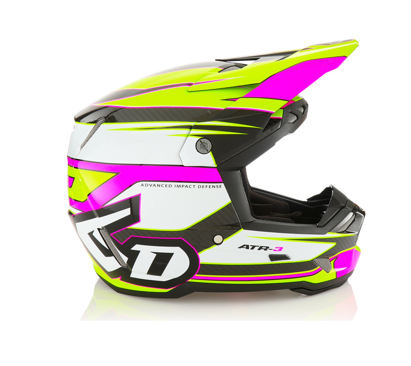 Casco 6D ATR-3 HYPER Rosa e Giallo Neon Lucido