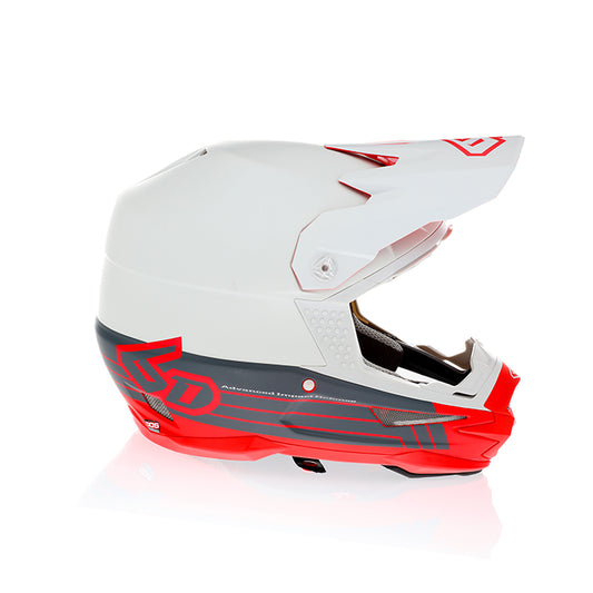Casco 6D ATR-1 SPLIT Rosso Bianco Opaco
