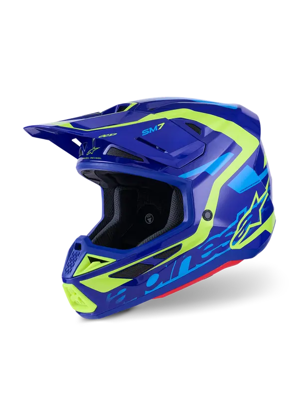 Casco Alpinestars  Supertech M7 Deed Blu, Nero, Giallo