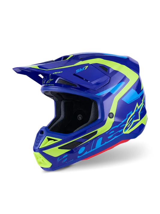 Casco Alpinestars  Supertech M7 Deed Blu, Nero, Giallo