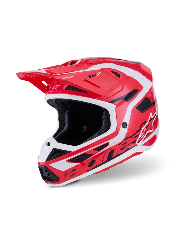 Casco Alpinestars  Supertech M7 Deed Nero, Rosso, Bianco