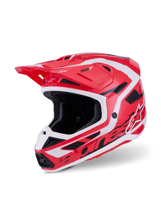 Casco Alpinestars  Supertech M7 Deed Nero, Rosso, Bianco