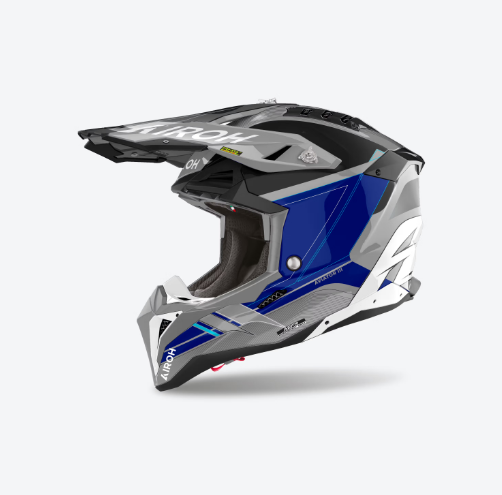 Casco Airoh AVIATOR 3 SABER Blu e Grigio