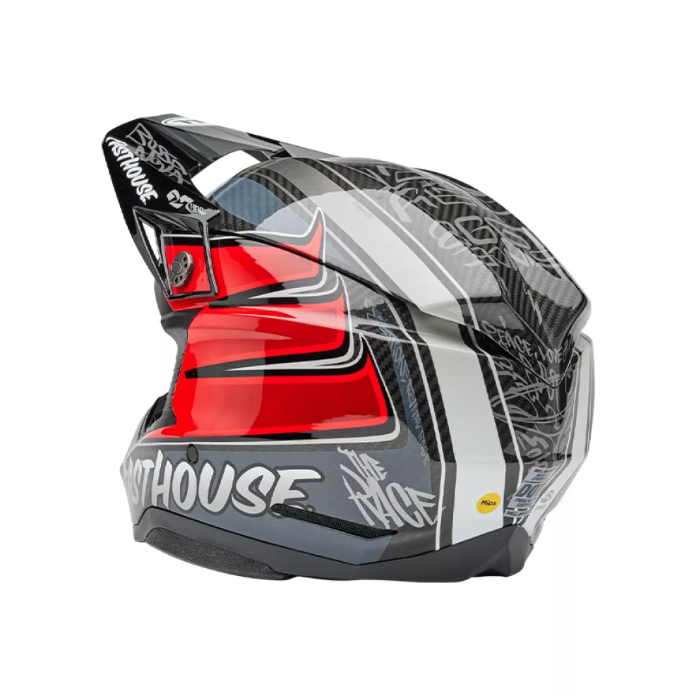 Casco Bell MOTO-10 SPHERICAL 2025 FASTHOUSE DITD 25 GRIGIO/ROSSO