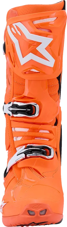 Stivali Cross Alpinestars  Tech 10 con sistema di raffreddamento Arancione