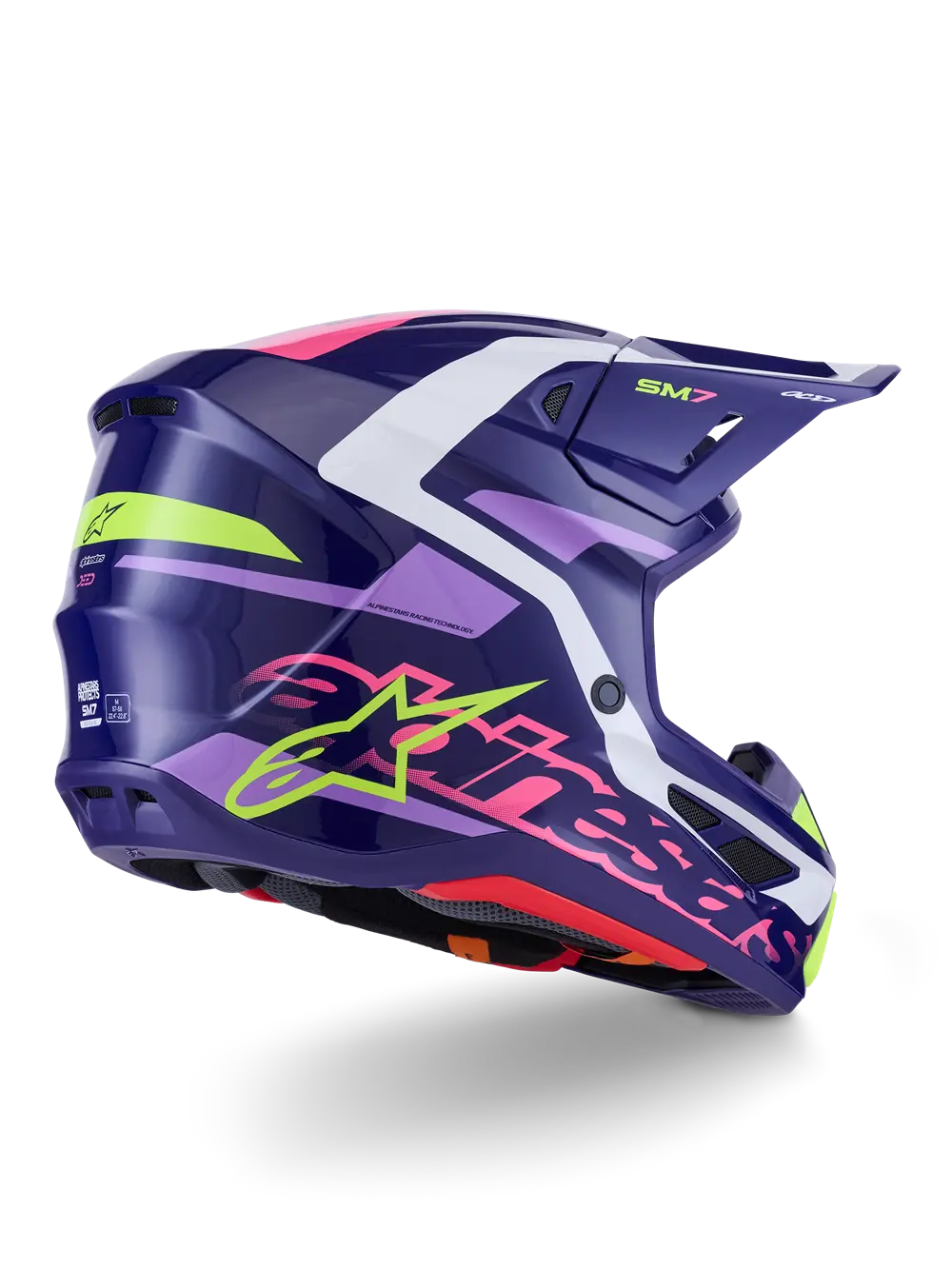 Casco Alpinestars  Supertech M7 Deed Rosa, Viola