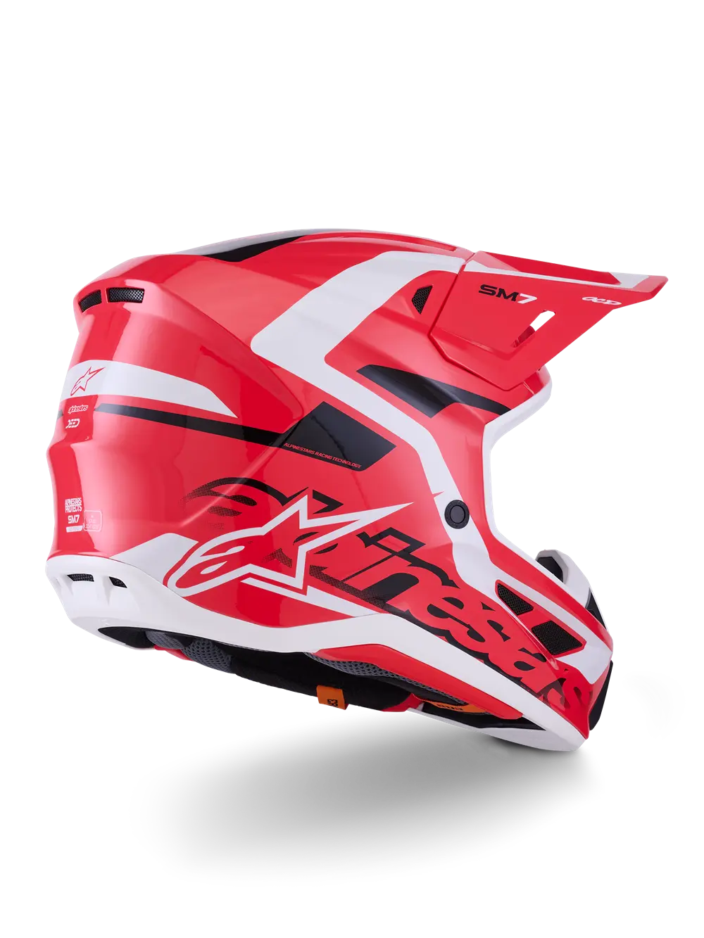 Casco Alpinestars  Supertech M7 Deed Nero, Rosso, Bianco