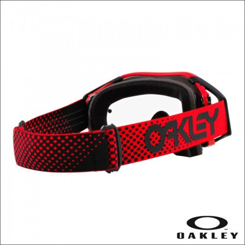 Maschera Oakley Airbrake MX Trasparente Rosso